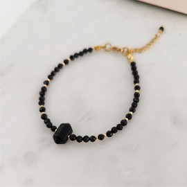 Bransoletka Czarny Turmalin Onyks Sopel
