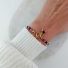 Bransoletka Turmalin Granat Toggle