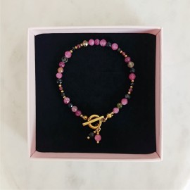 Bransoletka Turmalin Granat Toggle