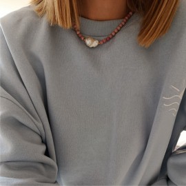 Naszyjnik Różowy Rodonit Perła