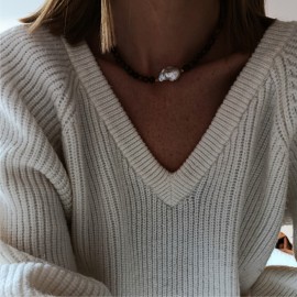 Naszyjnik Tygrysie Oko Perła