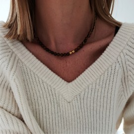 Naszyjnik Tygrysie Oko Hematyt