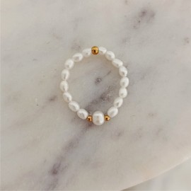 Elastyczny Pierścionek Perły Naturalne Na gumce