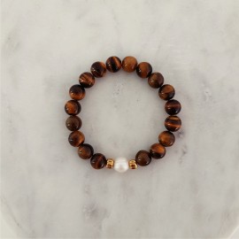 Bransoletka Tygrysie Oko Perła Naturalna
