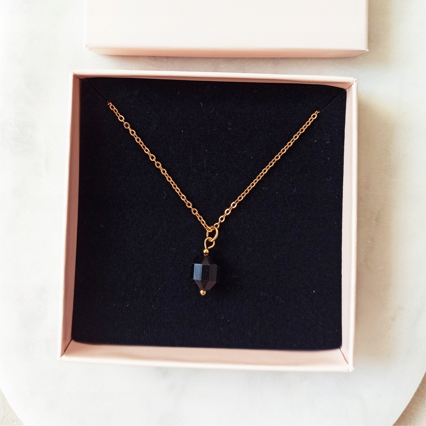 Naszyjnik Amulet Czarny Turmalin