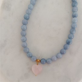 Choker Blue&Pink