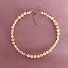 Naszyjnik Zółty Nafryt Hematyt