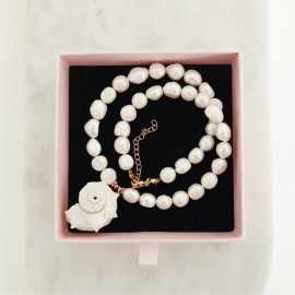 Naszyjnik z Muszlą Perły Naturalne