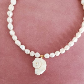Naszyjnik z Muszlą Perły Naturalne
