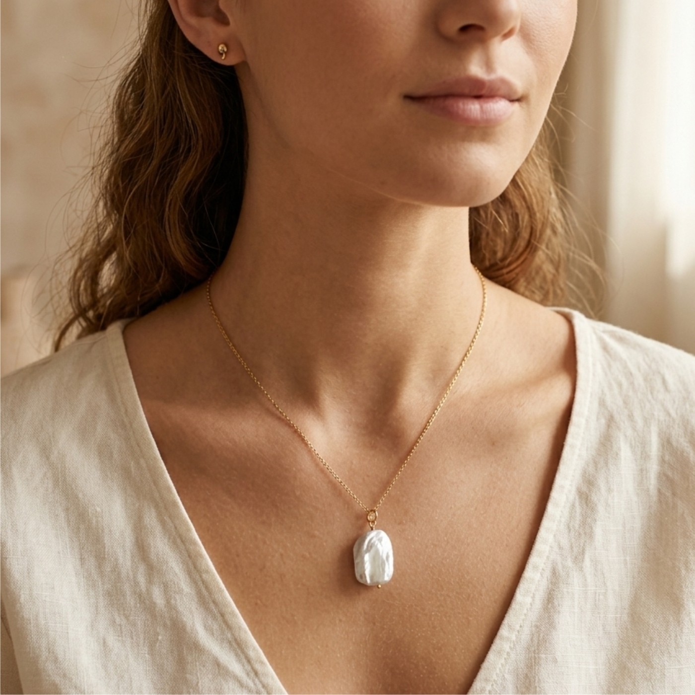 Naszyjnik z Perłą Naturalną